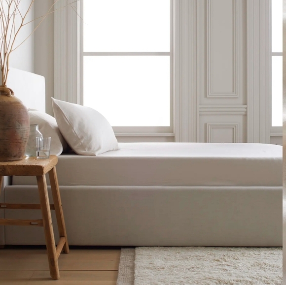 Quince 100% Linen Sand Fitted Sheet & 2 Pillowcases! King (520) - Picture 2 of 10